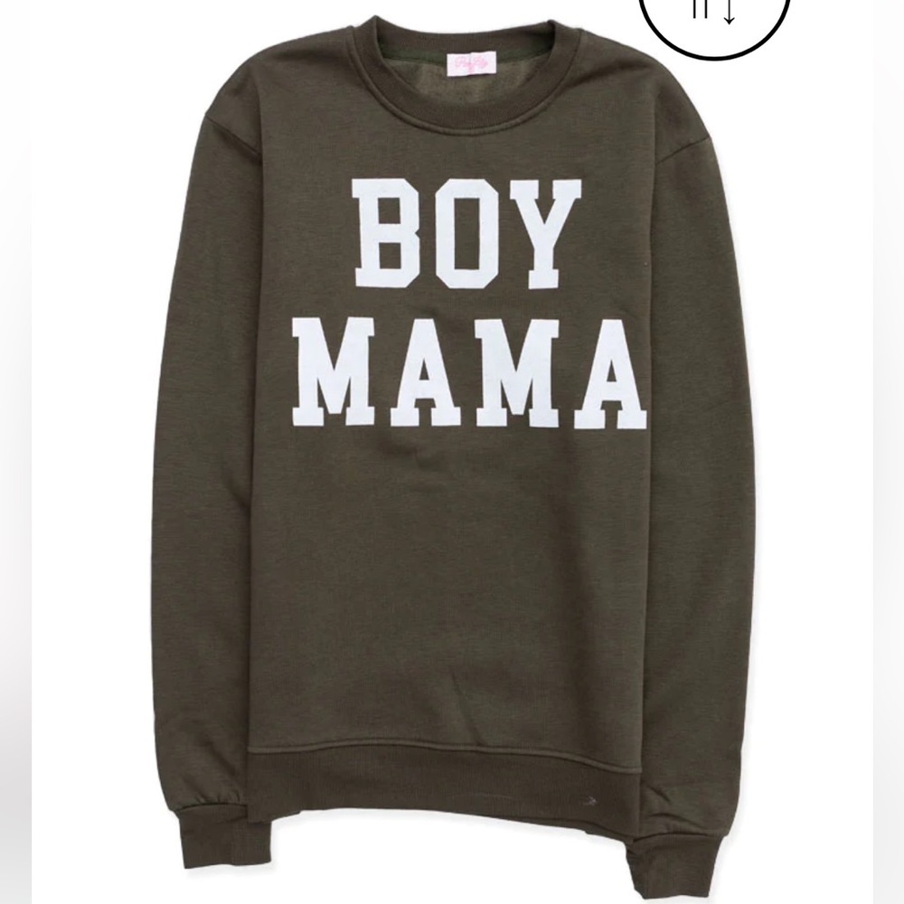 NWT “Boy Mama” Pink Lily sweatshirt size small